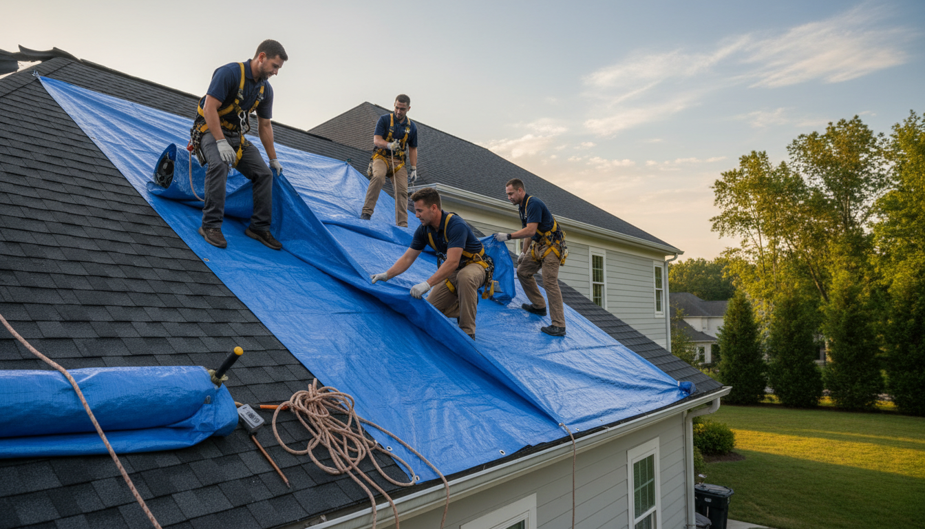 emergency roof tarping in Arlington services in Broyhill Heights